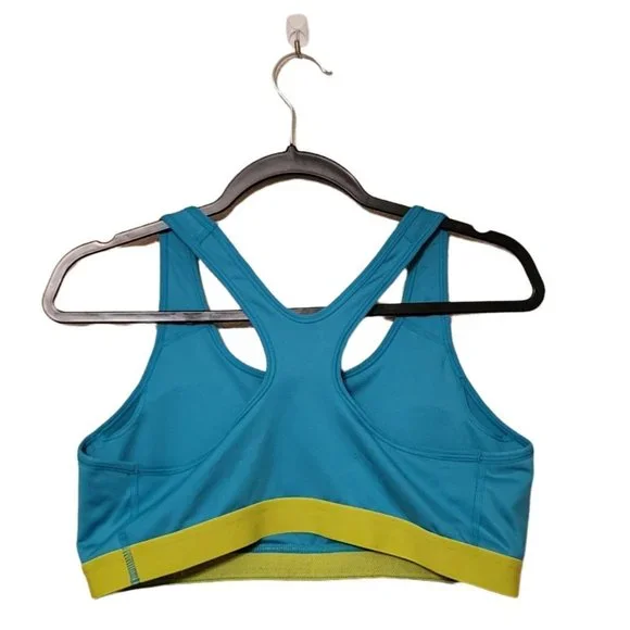 Nike Pro Womens Sports Bra Blue XL Plus Size Racerback Logo - Picture 4 of 6